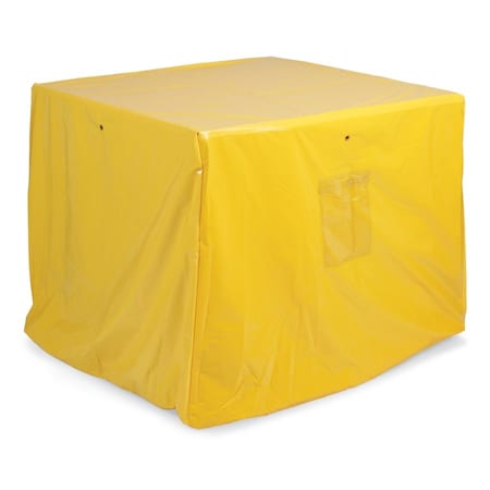 Pig 57" L x 57" W x 40" H Tarp, Yellow PAK381